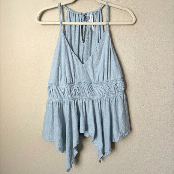 By Anthropologie Flirty V-Neck Asymmetrical Peasant Boho - Picture 2 of 15